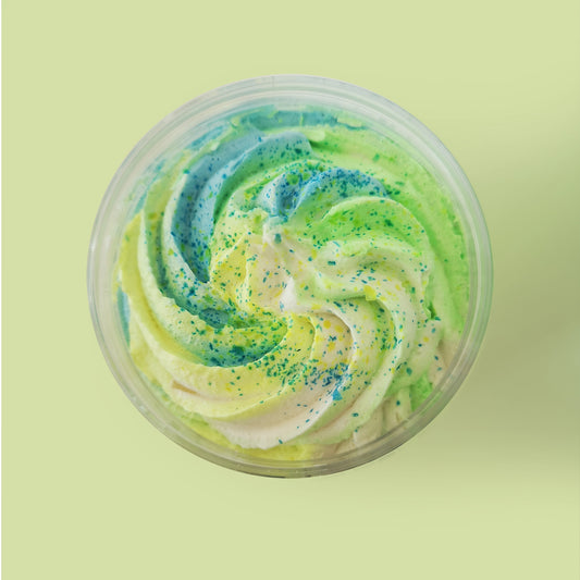 wonderland body polish blue yellow lemon sugar scrub