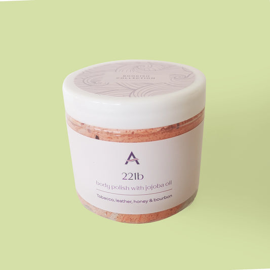 sherlock inspired body scrub with honey and sandalwood