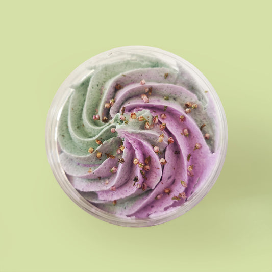 wuthering heights body polish teal and lilac sugar scrub