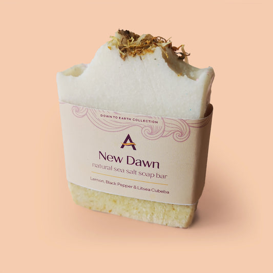 solid yellow and white bar soap with label