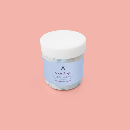 Vegan body polish with mint, orchid and cassis fragrance