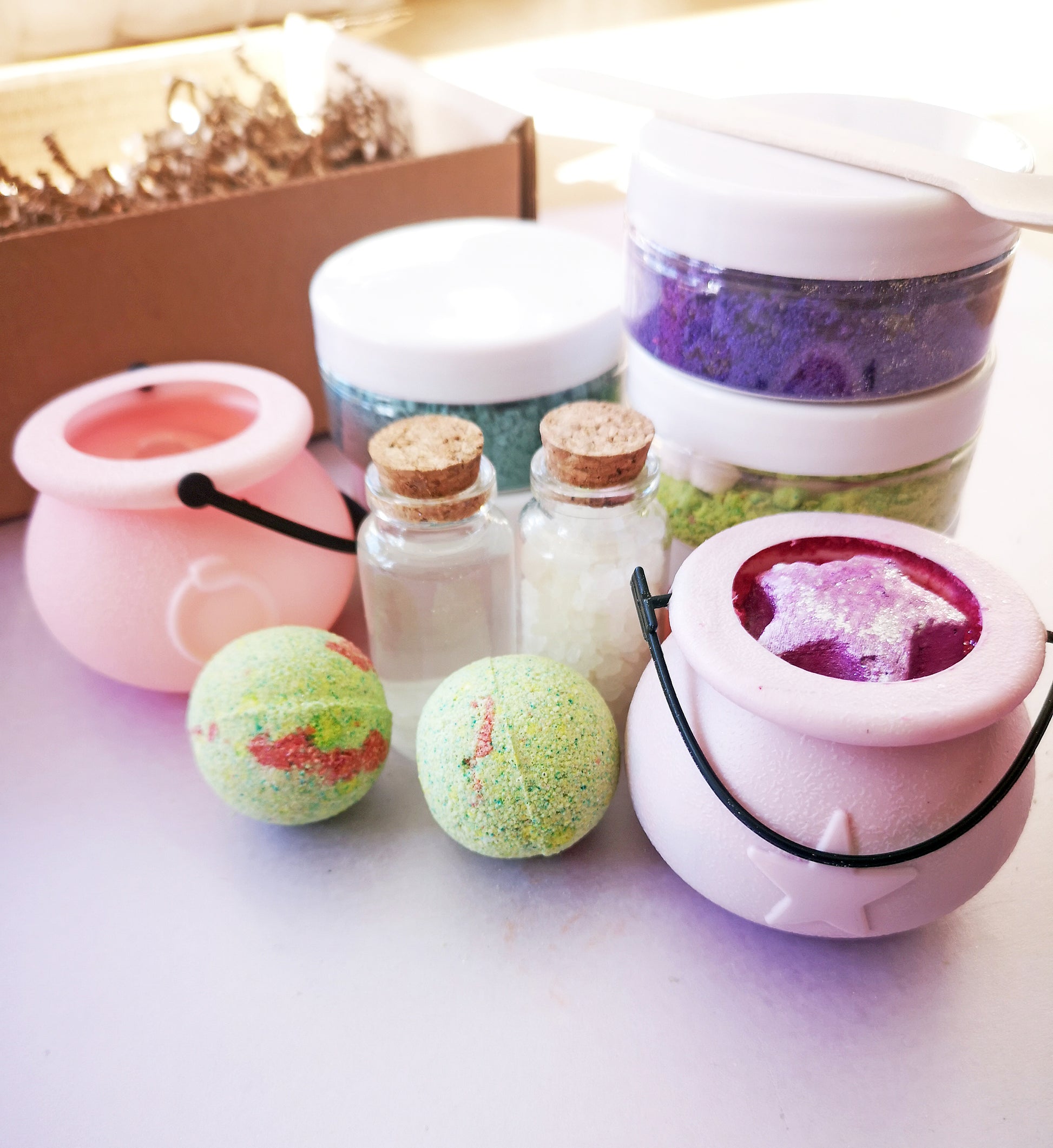 Halloween Bath Potion Kit | Witchcraft & Boneyard Cauldron Bath Set | Spooky Bath Fun