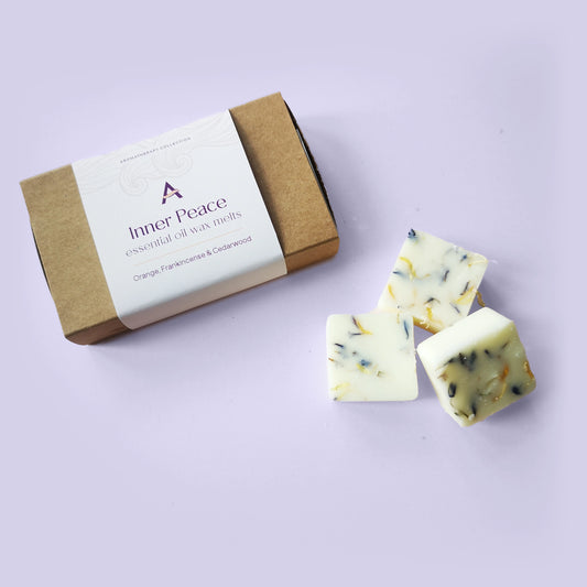 square wax melts with box and label
