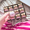 Tea light advent calendar with 12  reusable brushed gold tea lights