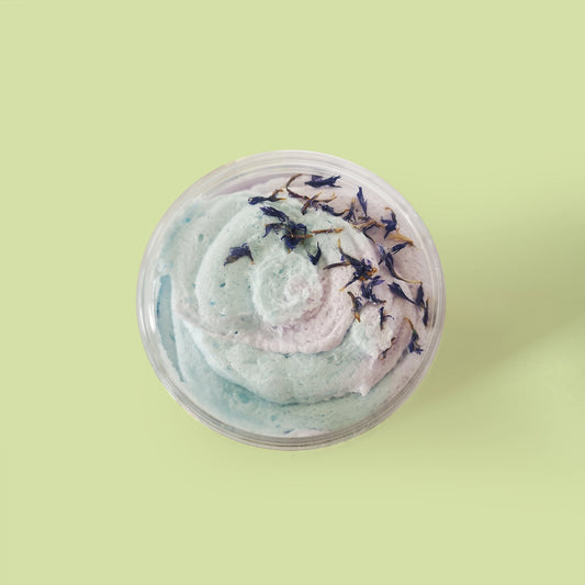 light blue and lilac body scrub texture