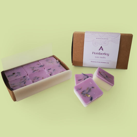lilac cube wax melts in box