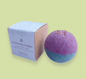 Wuthering Heights inspired bath bomb fragranced with heather and wild thyme