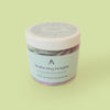 purple and lilac body scrub in plastic pot