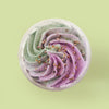 lilac and green body scrub texture
