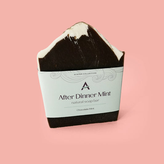 brown and white soap bar with label