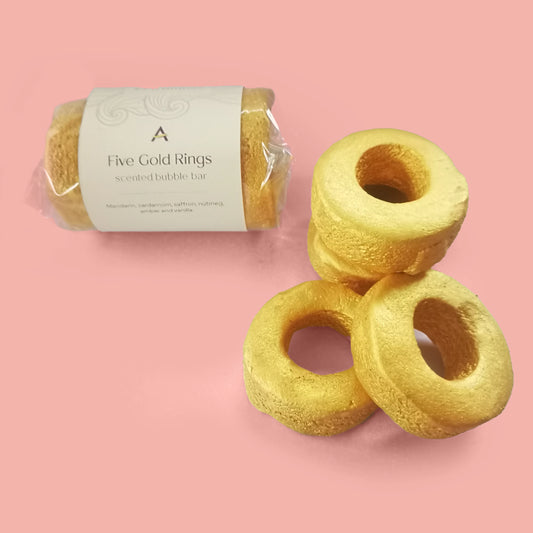 gold ring shaped bubble bars