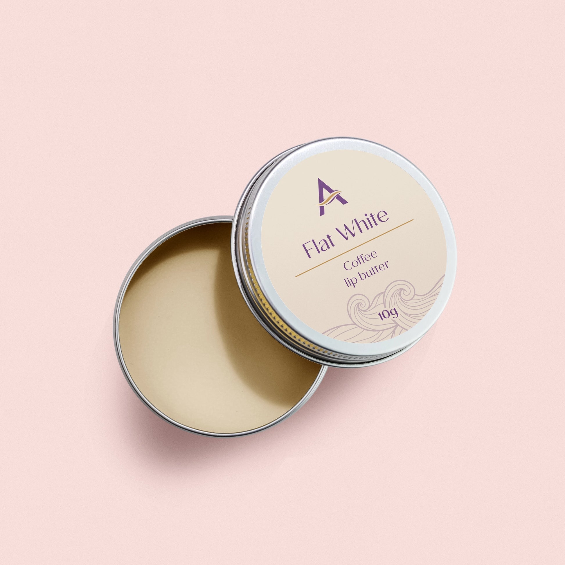 Flat White coffee lip balm tin