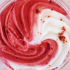 red and white body scrub texture