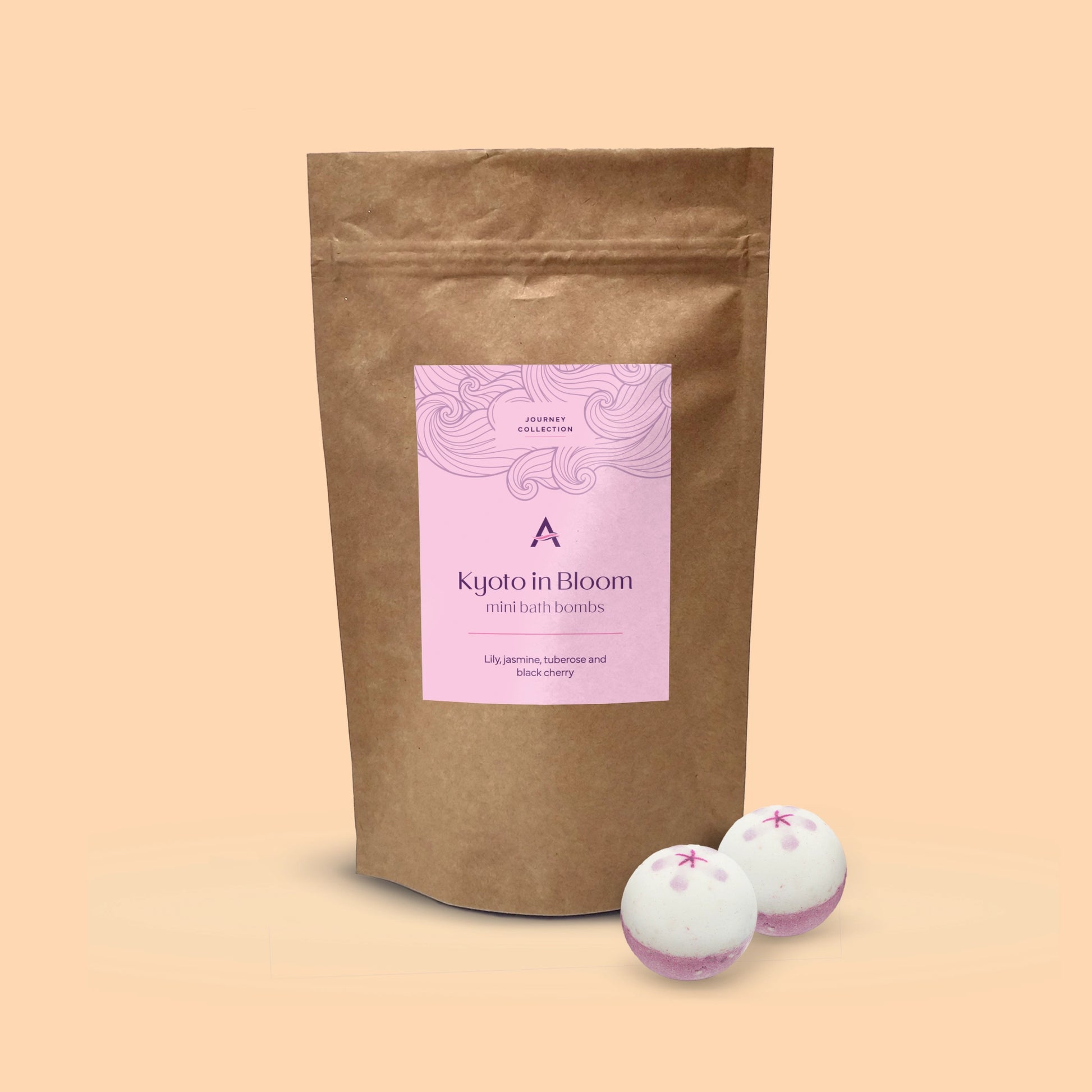 Kyoto in Bloom cherry blossom mini bath bomb pouch